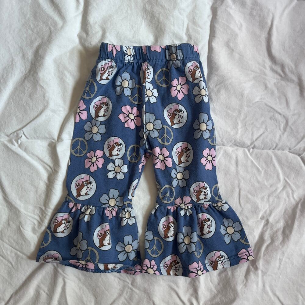Buc-ee's Bell Bottom Pants Baby 0-3 mo Blue Pink